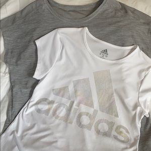 2 Girls Sport Shirts - Adidas & Old Navy